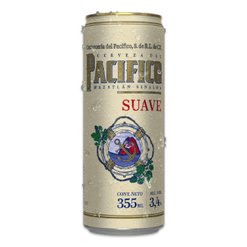 CERVEZA PACIFICO SUAVE BOTE 355ML