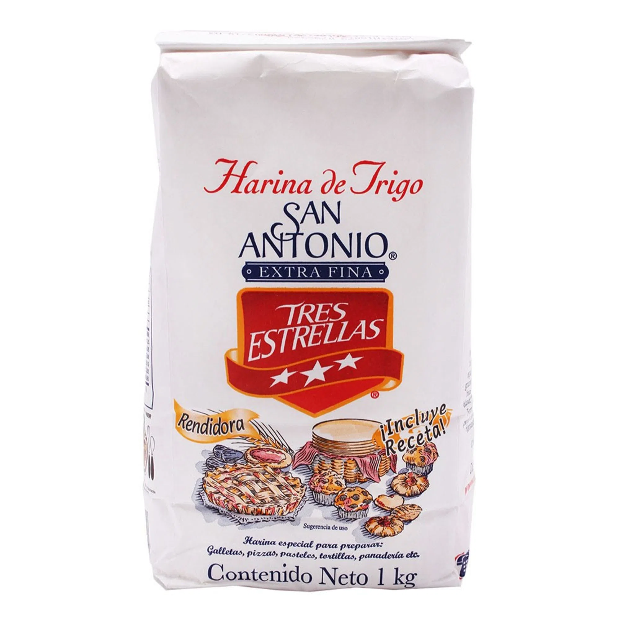 HARINA DE TRIGO TRES ESTRELLAS 1 KG